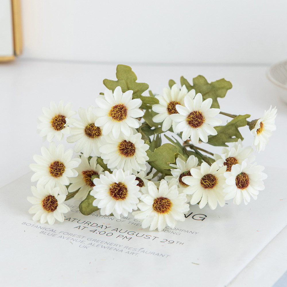 Artificial Plastic Daisy Flowers, Centerpieces, Fake Plant Wedding Decor, Room and Home Party Gifts, Handheld Festival B