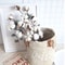 Naturally Cotton Artificial Plants, Floral Spray Wedding, Outdoor Garden Garland, Spring Party Vases Decor for Home