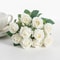 Artificial Flower White Rose Bundle, Ten Head Silk Roses for Wedding, Scrapbook, Outdoor Garden, Party, Family Room Vase