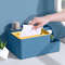 Multi functional Tissue Box with Remote Holder, Desk Organiser for Living Room, Kitchen, Office Plastic Storage
