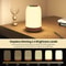 USB Rechargeable Night Light LED Touch Lamp With Dimmable RGB Colour Wood Grain Table Lamp With Tim