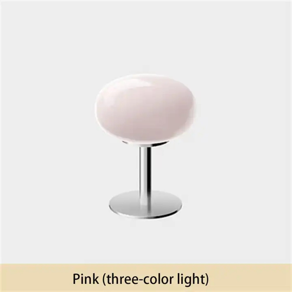 Lollipop Table Lamp, Medieval Cream Glass Lamp, Retro Standing Lamp, Simple Atmosphere Decor for Living Room, Bedroom