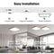 Smart Ceiling Lamp Wood Grain Square Design Alexa And Google Home Voice Control Modern LED Ceiling 0