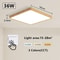 Smart Ceiling Lamp Wood Grain Square Design Alexa And Google Home Voice Control Modern LED Ceiling 7