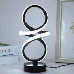 adjustable spiral led table lamp, creative modern light for bedrooms, offices, and study rooms