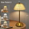 Rechargeable Crystal LED Table Lamp Touch Sensor Dimmable Desktop Night Light For Bedroom Bedside H 7