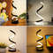 Modern Spiral Table Lamp, Dimmable LED Night Light for Bedside, Desk, Office, and Living Room Decor
