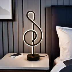 modern creative musical note table lamp, infinite dimming, home environment decoration