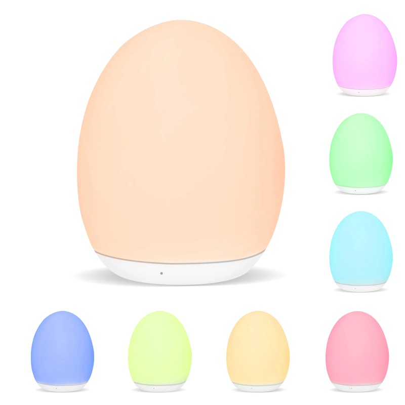 USB Rechargeable Night Light, RGB Changing Color Lamp, with Remote Control, Touch Dimmable, Portable Bedside Table Lamp