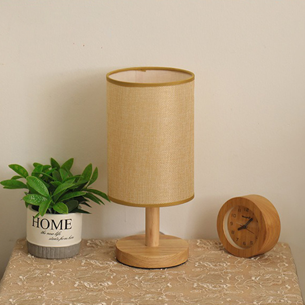 Modern LED Table Lamp, Dimmable USB Bedside Light, Simple Style Fabric Lampshade for Bedroom Decor, Night Light