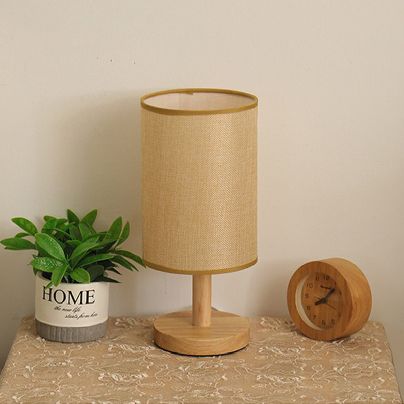 Modern LED Table Lamp, Dimmable USB Bedside Light, Simple Style Fabric Lampshade for Bedroom Decor, Night Light