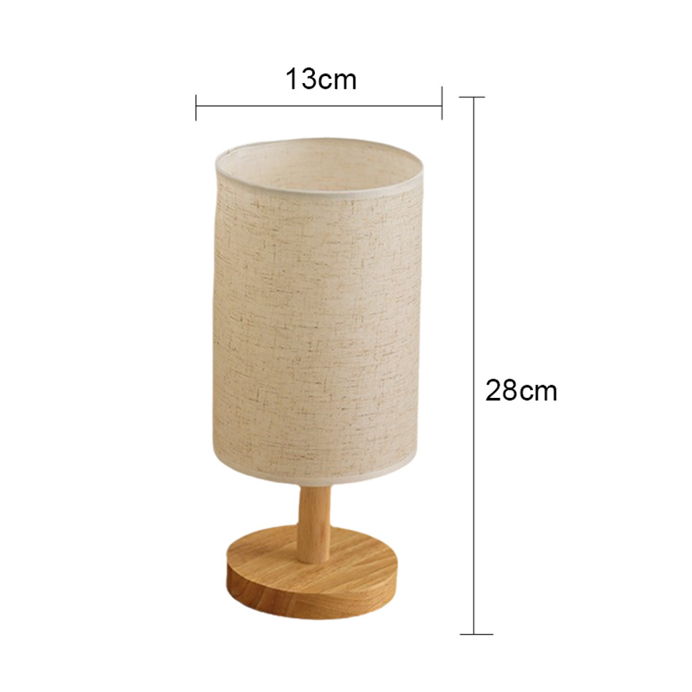 Modern LED Table Lamp, Dimmable USB Bedside Light, Simple Style Fabric Lampshade for Bedroom Decor, Night Light