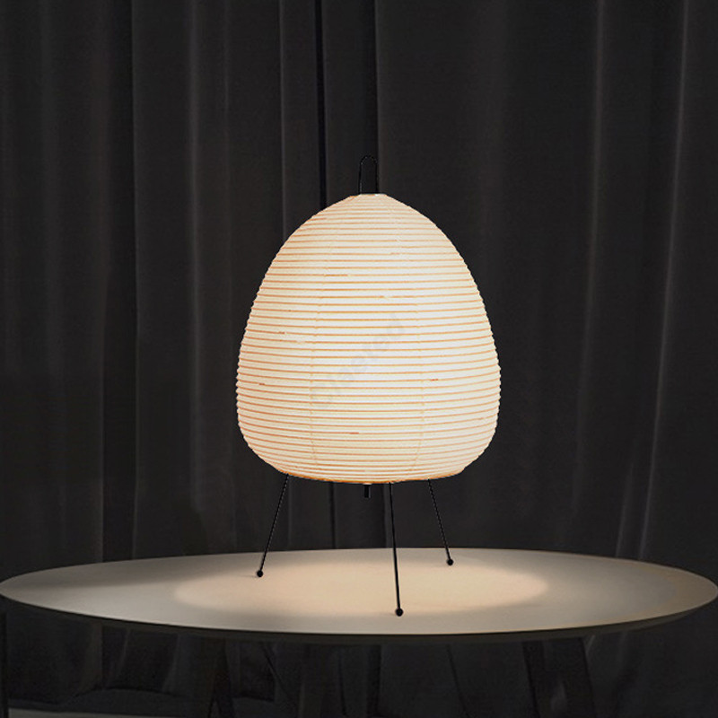 Design Paper Table Lamp, Tripod Rice Paper Style, LED Desk Lamp for Bedroom