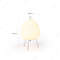 Design Paper Table Lamp, Tripod Rice Paper Style, LED Desk Lamp for Bedroom