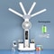 Rechargeable Table Lamp for Study, Desk Lamp with Fan and LED Clock, Reading Light