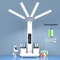 Rechargeable Table Lamp for Study, Desk Lamp with Fan and LED Clock, Reading Light