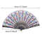 Elegant Sequin Embroidered Fan, Plastic Folding Fan, Handheld Craft Fan for Wedding, Dance, Party