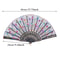 Elegant Sequin Embroidered Fan, Plastic Folding Fan, Handheld Craft Fan for Wedding, Dance, Party