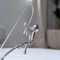 Polished Stainless Steel Fisherman, Balancing Sculpture, Desktop Craft Decoration