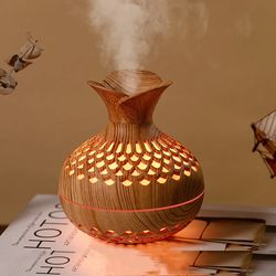 wood grain humidifier, usb aroma diffuser, atomizer for home and office, ideal gift, moisturizing instrument