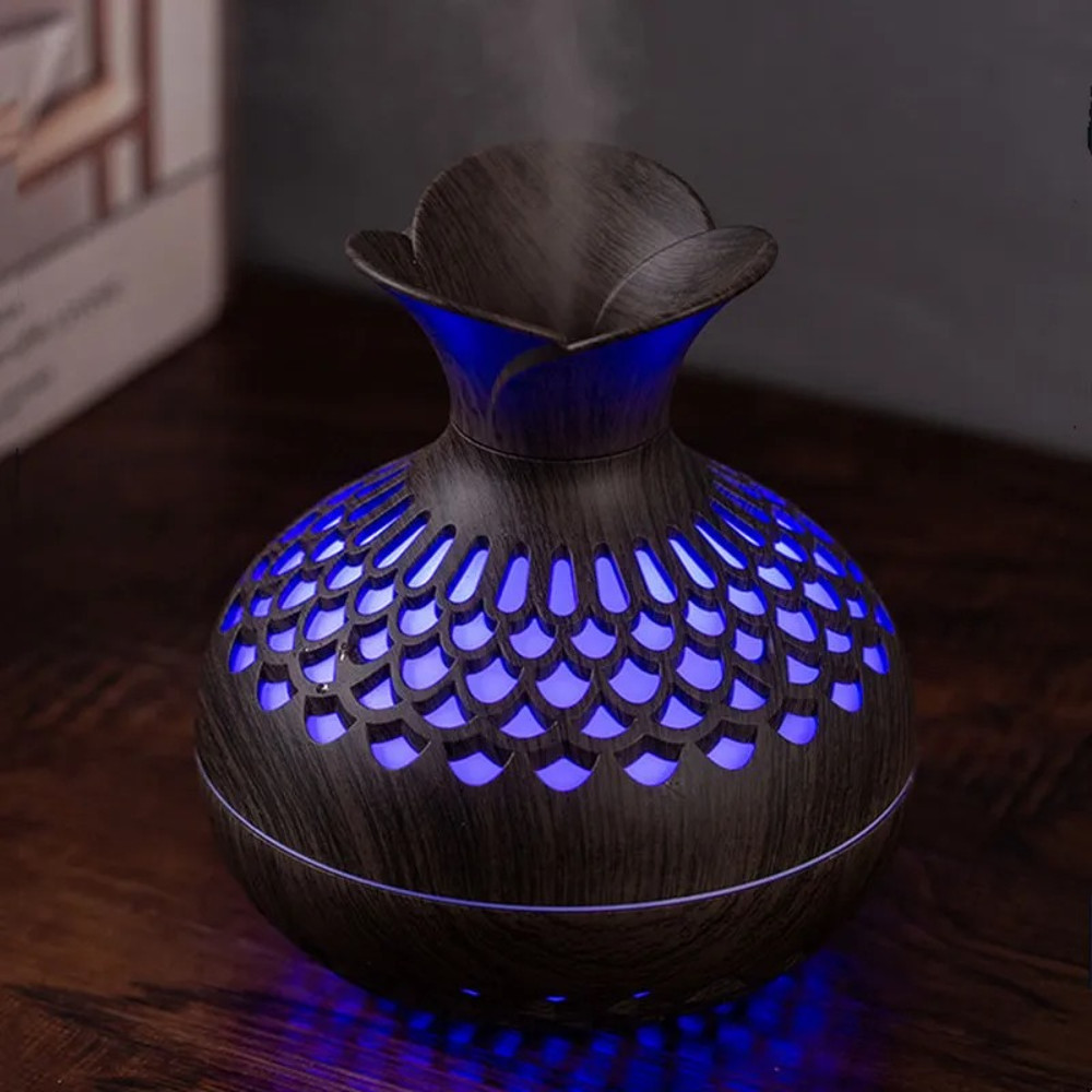 Wood Grain Humidifier, USB Aroma Diffuser, Atomizer for Home and Office, Ideal Gift, Moisturizing Instrument