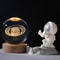 Creative Desktop Decoration, Crystal Ball with Inner Carving, Glowing Night Light, Wooden Base, Holiday Gift