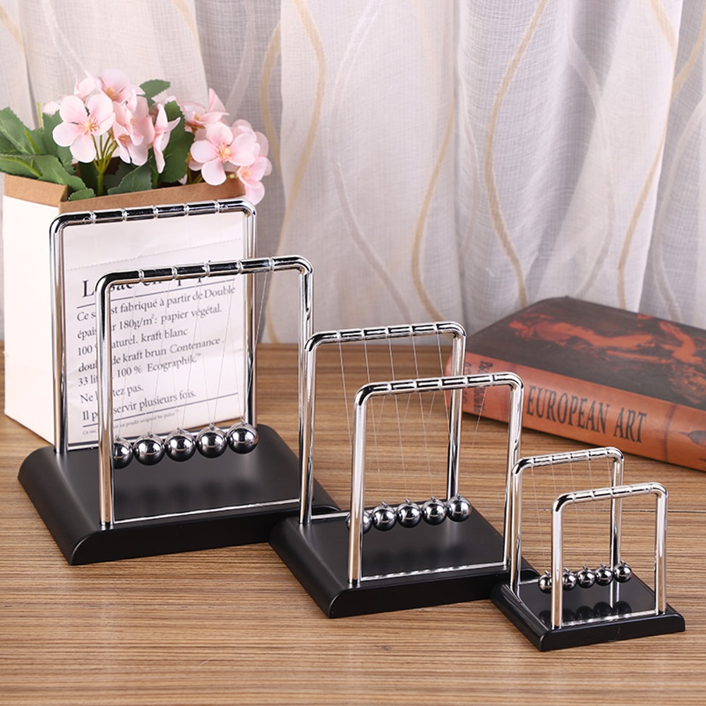 Creative Mini Ornament, Newton's Cradle Balance Balls, Continuous Collision Ball for Office Desk, Perpetual Motion Toy