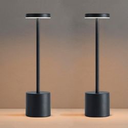 rechargeable desk lamp, portable, cordless, touch control, adjustable bedside lamp, creative ambient light for room