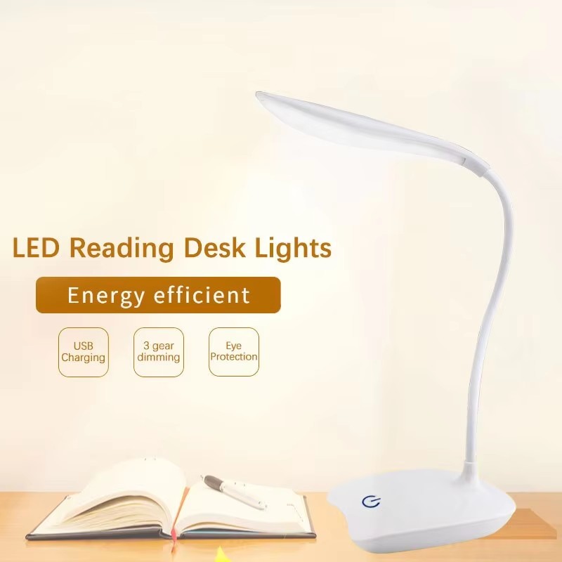 Rechargeable LED Desk Lamp Portable Touch Dimming Eye Care Night Light For Office Study And Bedside 0