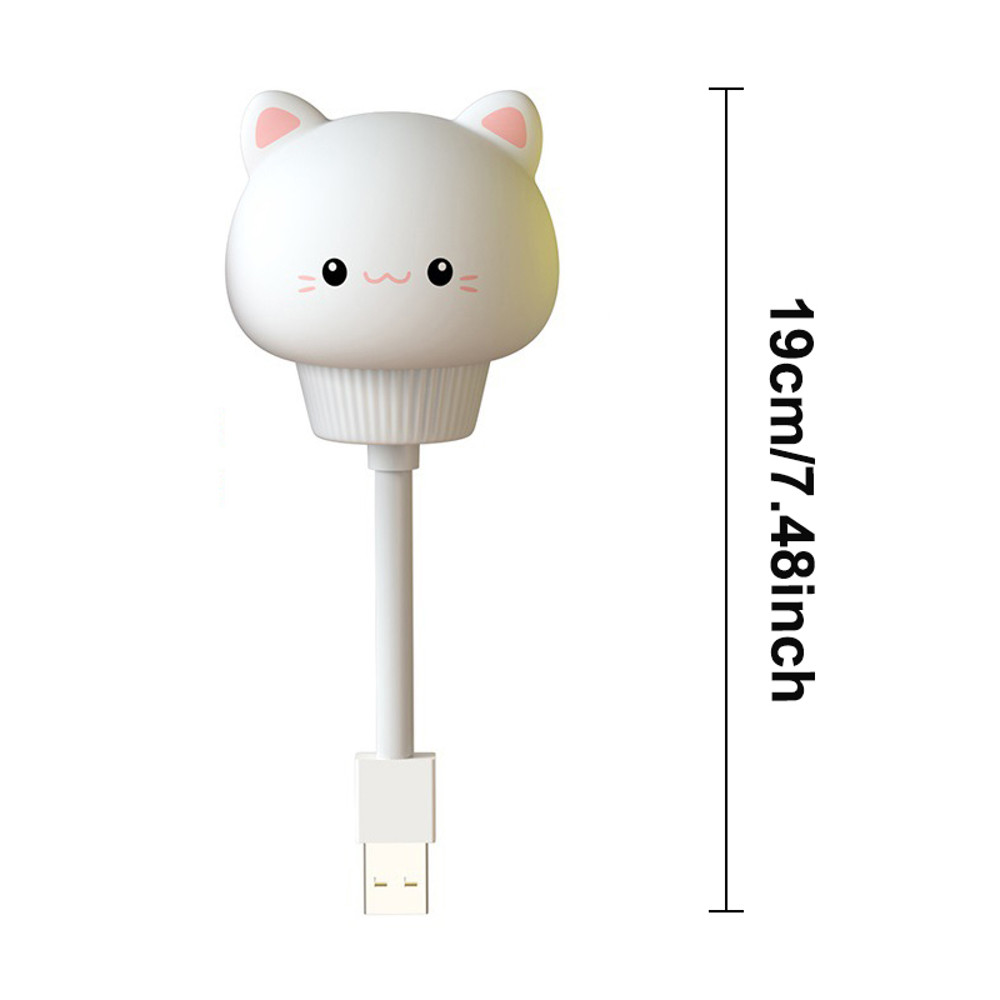 Cute Cartoon Night Light, USB LED Bedside Lamp, Bear Chick Kitten for Kids Bedroom Decor