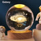 Astronomy Solar System Crystal Ball, LED Light Up Globe with Planets, Moon, and Astronaut for Home Desk Decor