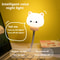 Cute Cartoon Night Lamp, LED Voice Control, Remote Control, Bear and Kitten Design, for Baby Kids Bedroom, Bedside Decor