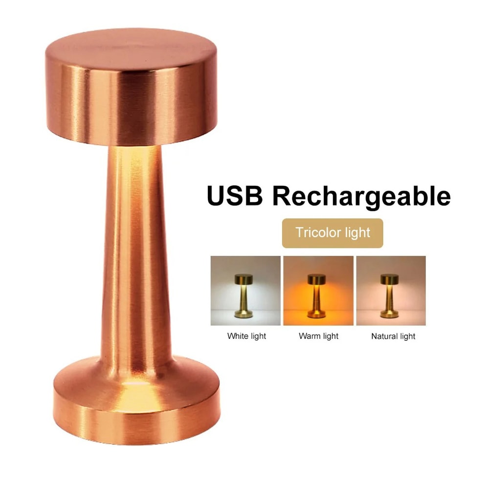 Metal Rechargeable Table Lamp Touch Point LED Mood Lighting Bedside Night Light Desktop And Restaur 7