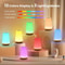 USB Rechargeable Bedside Lamp Touch Control Remote 13 Color Changing Dimmable LED Night Light For 5