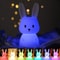 Cute Animal Night Light, Silicone Rabbit LED Lamp, Touch Sensor for Kids, Baby Bedroom Decor, Child Home Gift