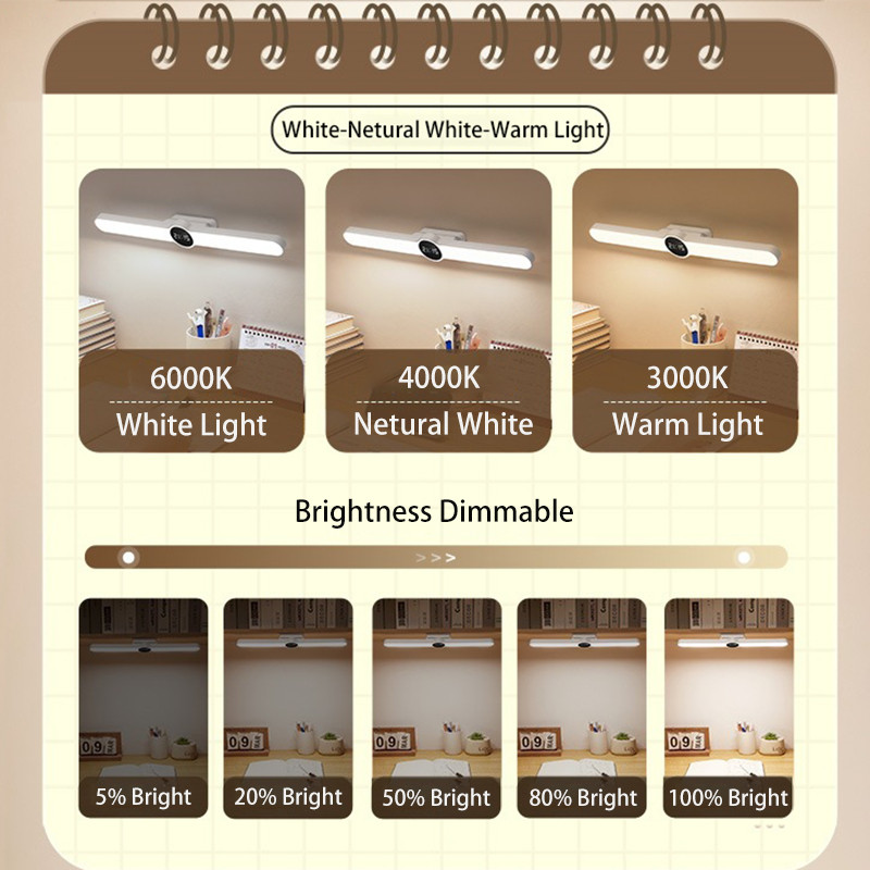 LED Desk Lamp, Eye Protection Learning Lamp with Magnetic Suction, Special Charging Design for College Student Dormitory