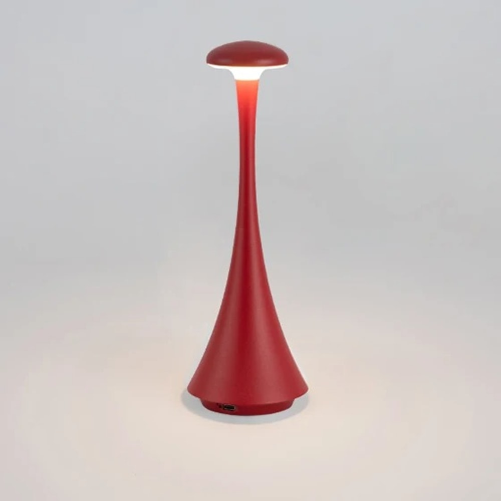 Rechargeable Mushroom Table Lamp, Wireless Touch Control, USB C Desk Lamp, Creative Atmosphere Light