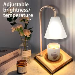 candle warmer lamp, with timer and dimmer, flameless wax melter for aromatherapy, bedroom desk light