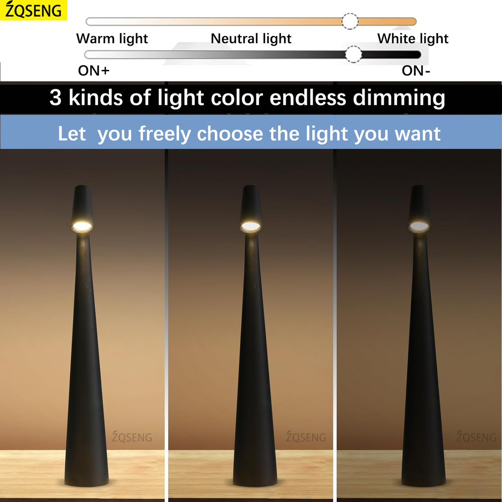 Rechargeable Wireless Table Lamp LED Touch Sensor Desktop Night Light For Bedroom Hotel Bar Decor 3