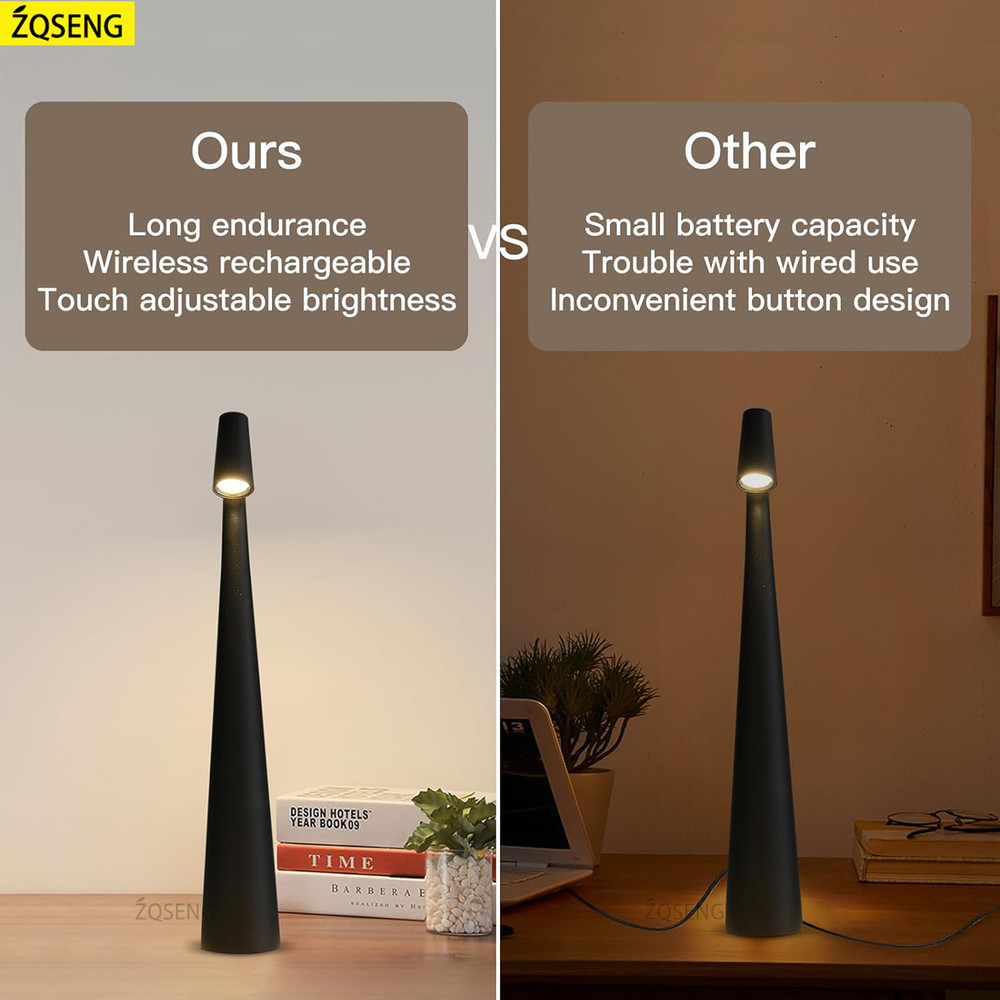 Rechargeable Wireless Table Lamp LED Touch Sensor Desktop Night Light For Bedroom Hotel Bar Decor 4