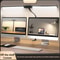 Dimmable Double Head LED Desk Lamp USB Powered PC Monitor Light With Clamp Eye Protection Reading L 0