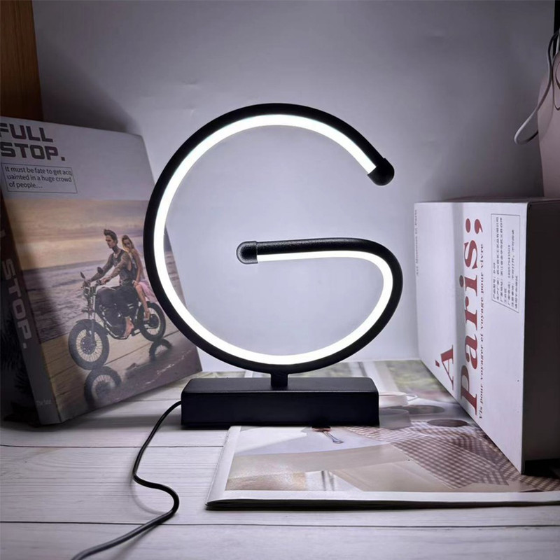 Creative Spiral LED Desk Lamp, Dimmable Reading Light with 3 Colors, for Bedroom, Office, Living Room, and Bedside Decor