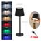 USB Rechargeable LED Table Lamp, Dimmable RGB 3 Color Lighting, Ambient Bedside Night Light, Modern Room Decor