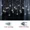 Christmas Snowflakes String Lights, Flashing Fairy Curtain, Outdoor Holiday Party Garland, New Year Decoration