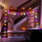 Battery Powered LED Halloween String Lights, Featuring Bats, Ghosts, and Pumpkins, for Party, Home, and Bedroom Decor