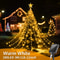 Solar Christmas Lights, Outdoor Star String Lights, Waterfall Fairy Lights for Tree and Wedding