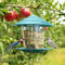 Automatic Bird Feeder, Hanging Outdoor Feeder with Multiple Hole Dispenser, Foot Activated Food Container Holder