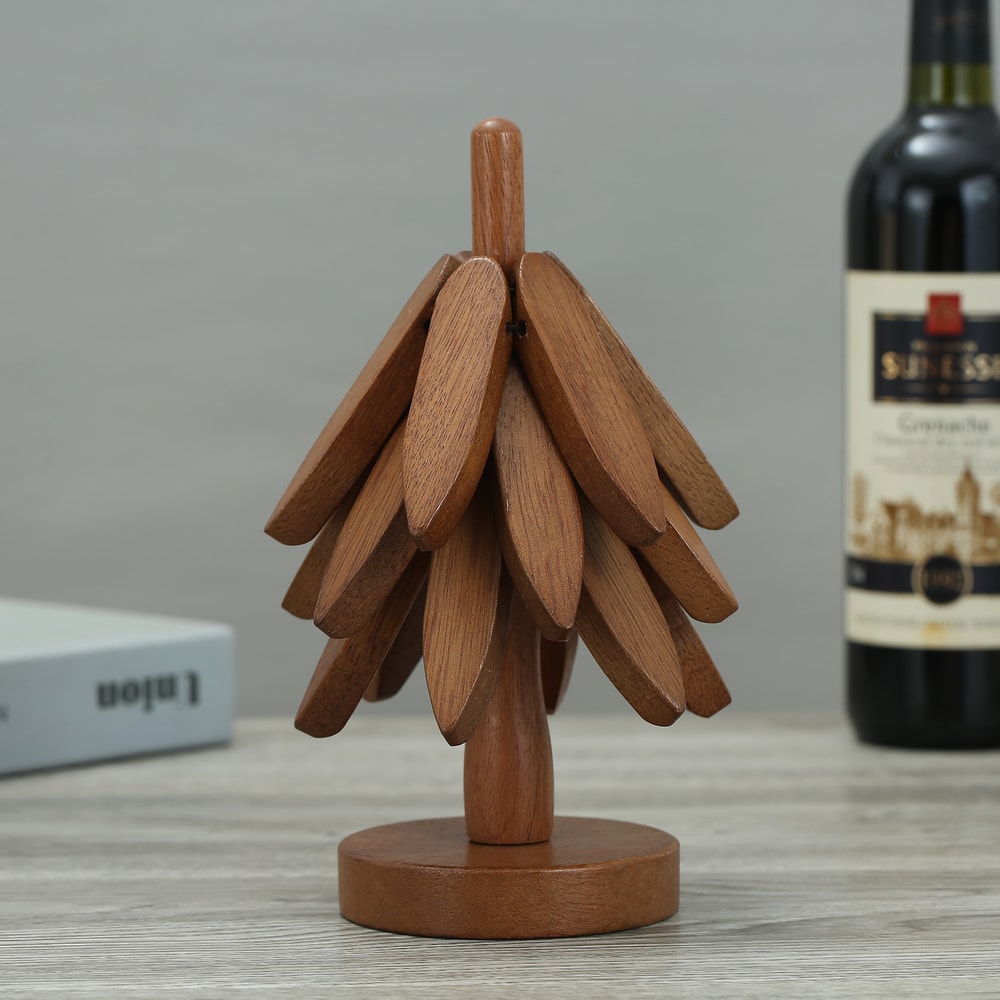 Walnut Wood Table Mat, Heat Resistant Coaster, Anti Scald Pot Holder for Kitchen and Restaurant Use