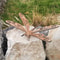 Rustic Metal Dragonfly Sculpture, Natural Rust Outdoor Garden Decor, Handmade Insect Ornament
