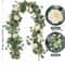 Lifelike Artificial Eucalyptus Vine Garland, with Fake Rose Flowers, Gypsophila, for Wedding, Party, Home Table Runner